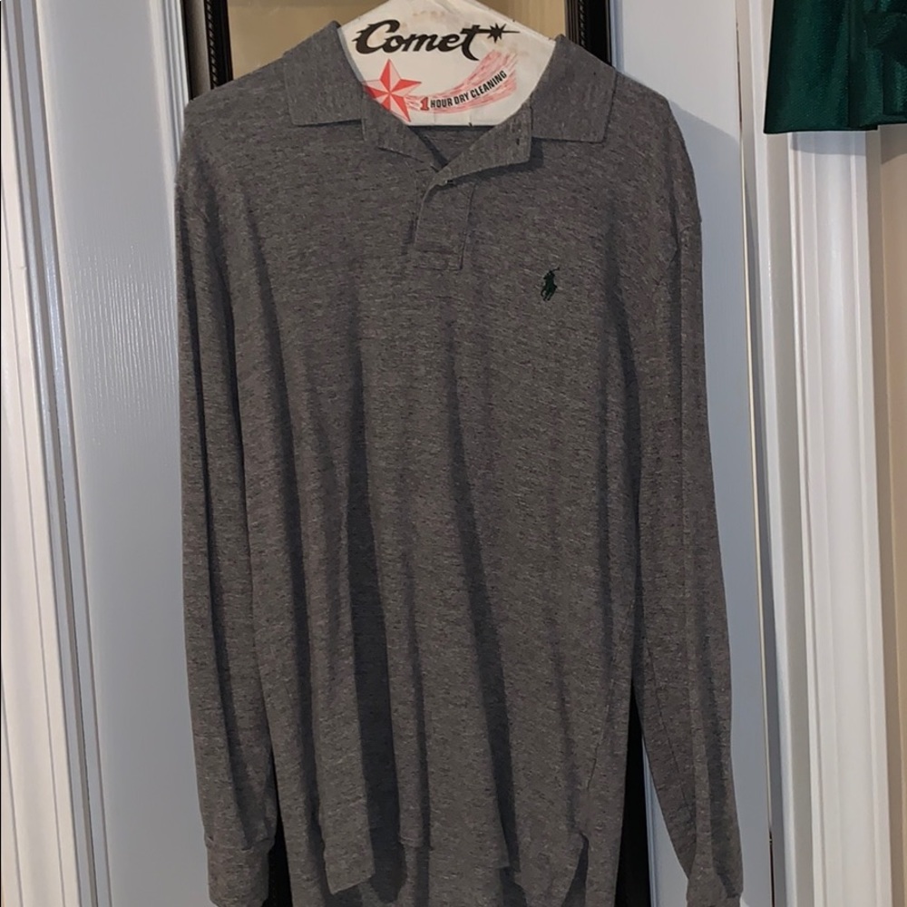 Ralph Lauren polo grey long sleeve.